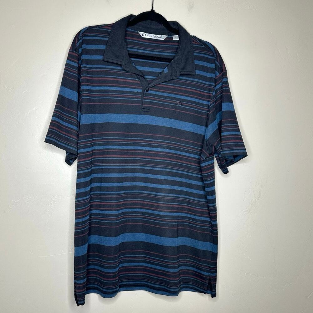 Travis Mathew Polo Shirt Lot Bundle Burgundy Blue Black Golf Performance Mens XL - Picture 7 of 10